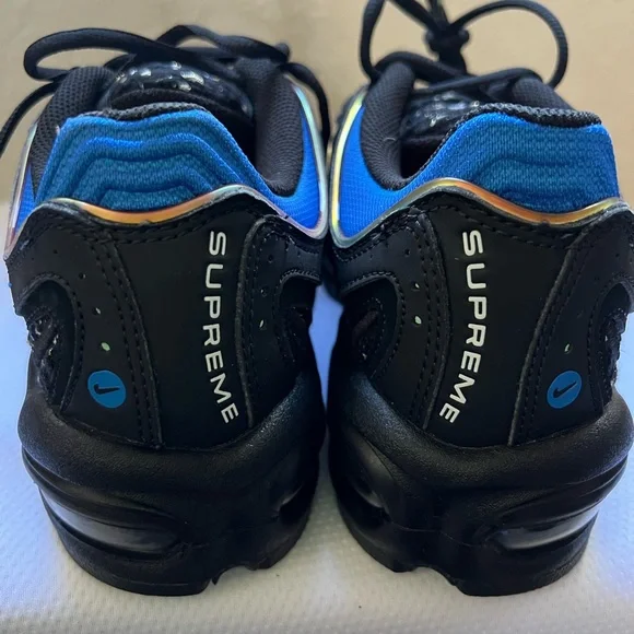 Mens Size 9 Nike Air Max Tailwind 4 x Supreme Black Cobalt 2019 Brand New In Box